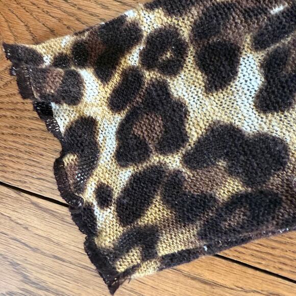 Jones New York Cheetah Print Cardigan SZ XL Animal Wild Leopard Linen Cotton - Picture 4 of 11